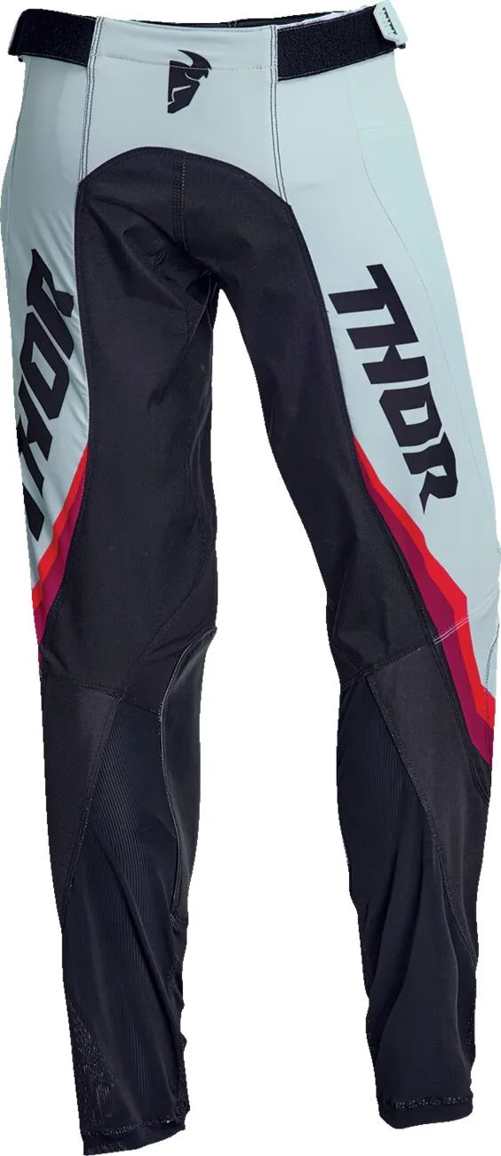 Thor Pulse Rev Racewear-bukser til kvinder – Sort/mørkerød/hvid/mint