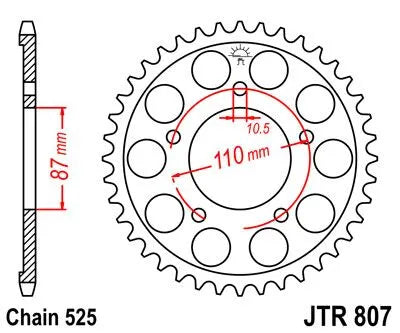 Jt Sprockets Rear Sprocket - 525 - 48t - Black Zinc