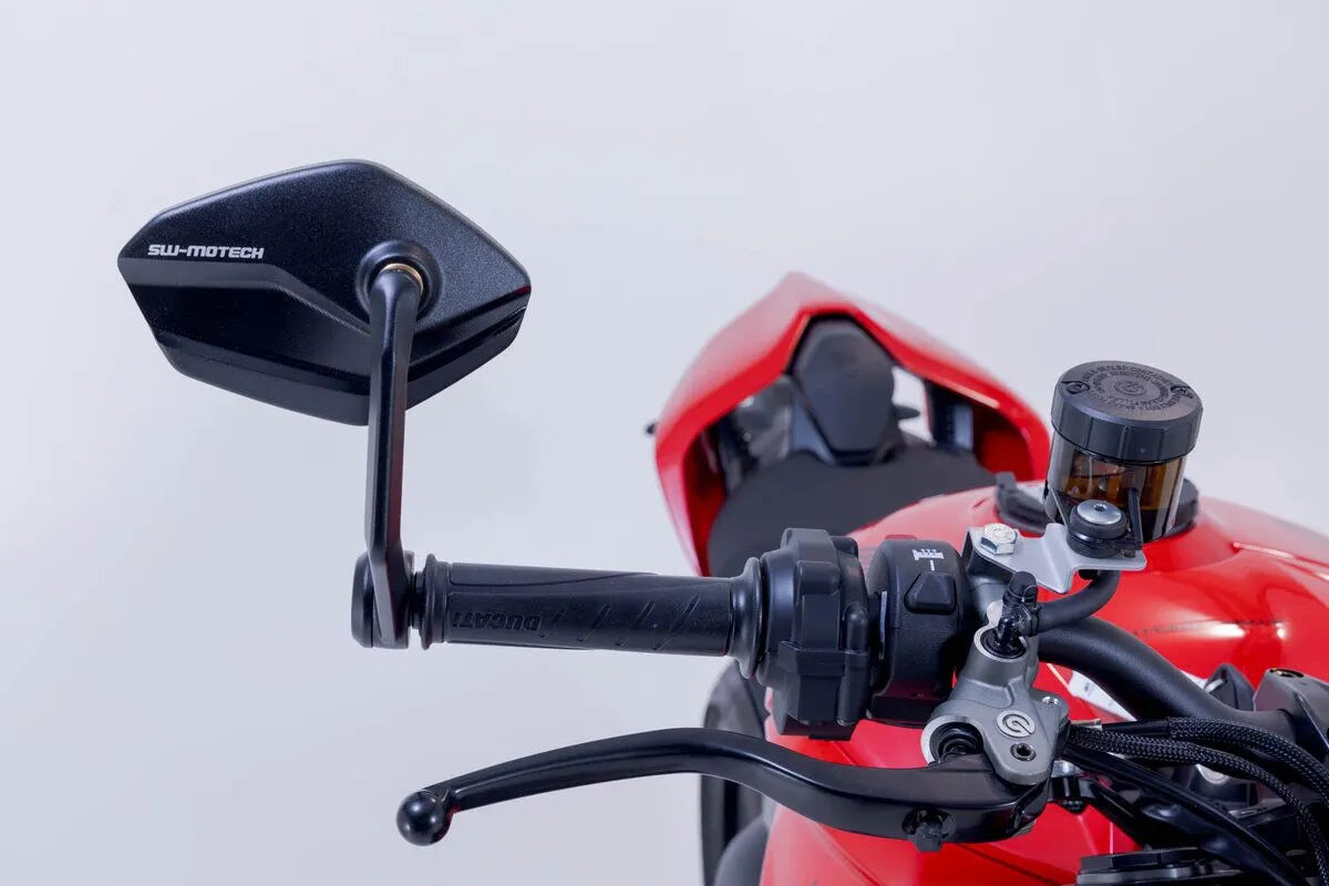 Sw-motech Bar End Mirrors - Black Aluminum