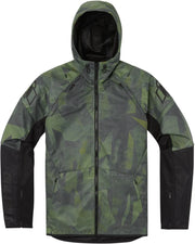 Icon Airform Battlescar Jacket - Black/Camo Green