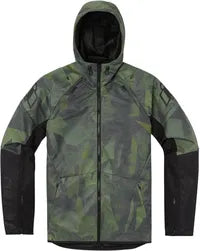 Icon Airform Battlescar Jacket - Black/Camo Green