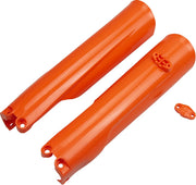 Ufo Fork Tube Protectors - Orange Plastic