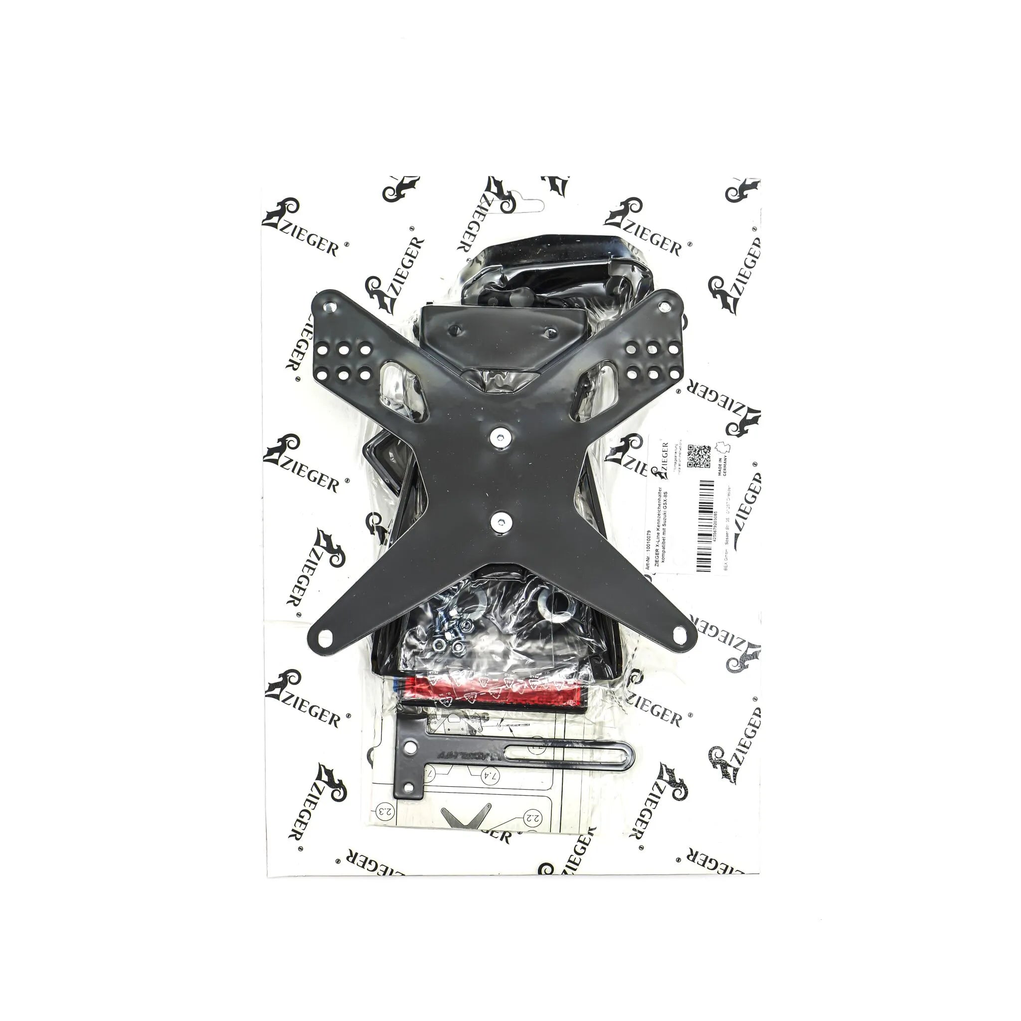 Zieger License Plate Holder Type E For Suzuki Motorcycles