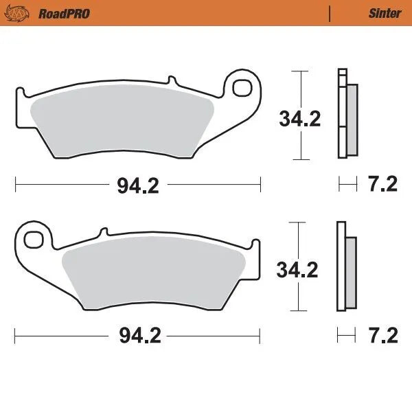 Moto-master Roadpro Sinter Brake Pad Front (Sintered Metal)