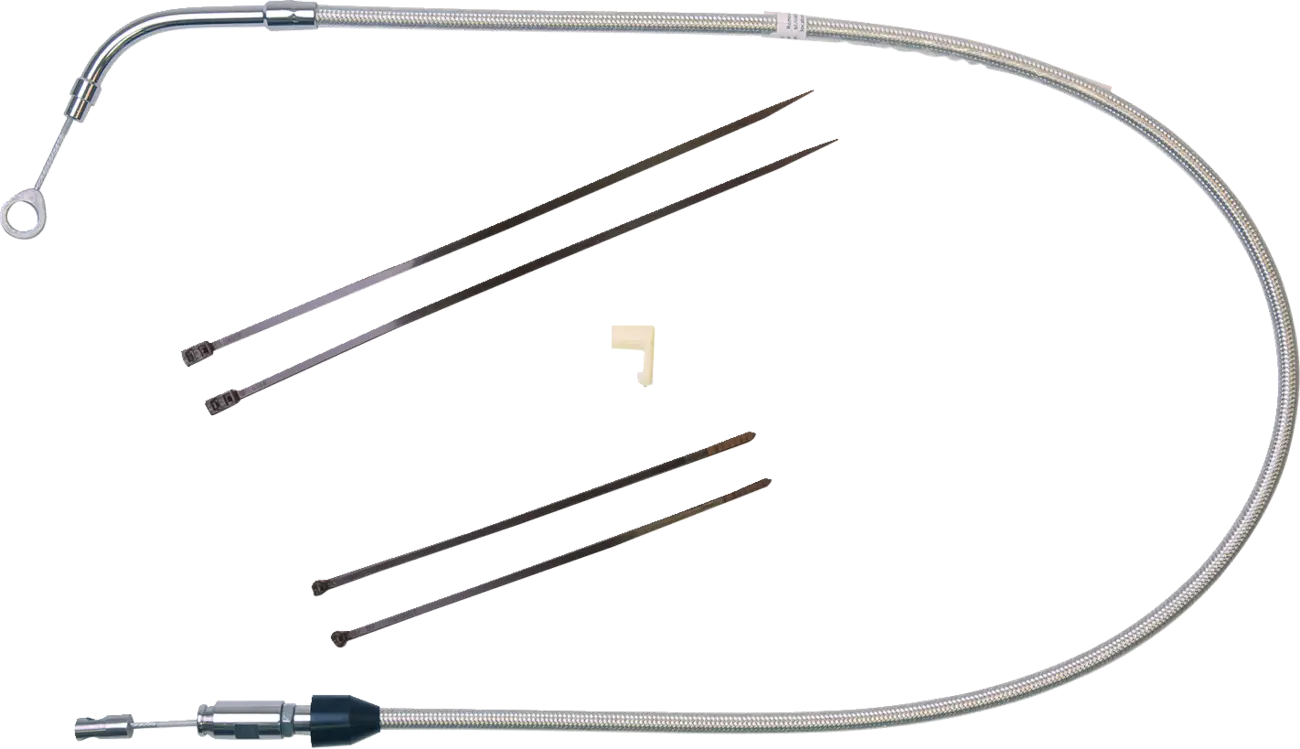 Magnum Shielding Quick Connect Clutch Cable Upper, Polished Stainless