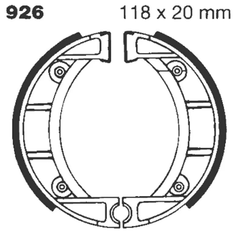 Ebc Standard Brake Shoes - Organic Base