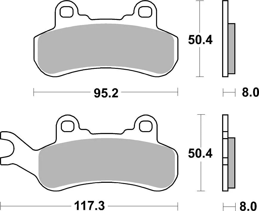 Sbs Psi Sintered Brake Pads For Atv/utv Performance