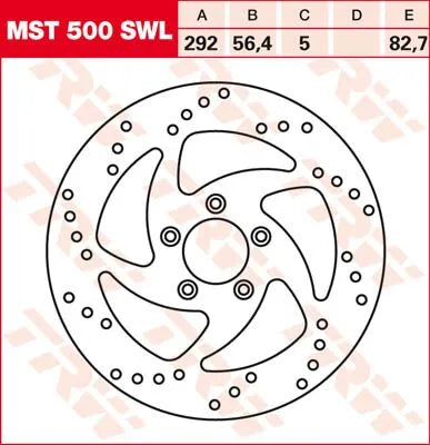 Trw Round Fixed Brake Rotor For Motorcycles