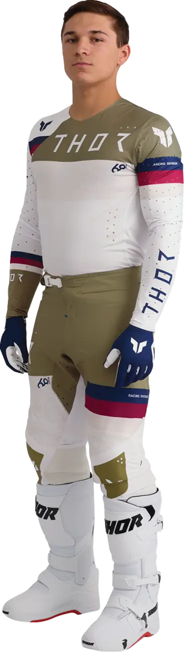 Thor Sportmode League Jersey - White/Tan/Maroon/Navy