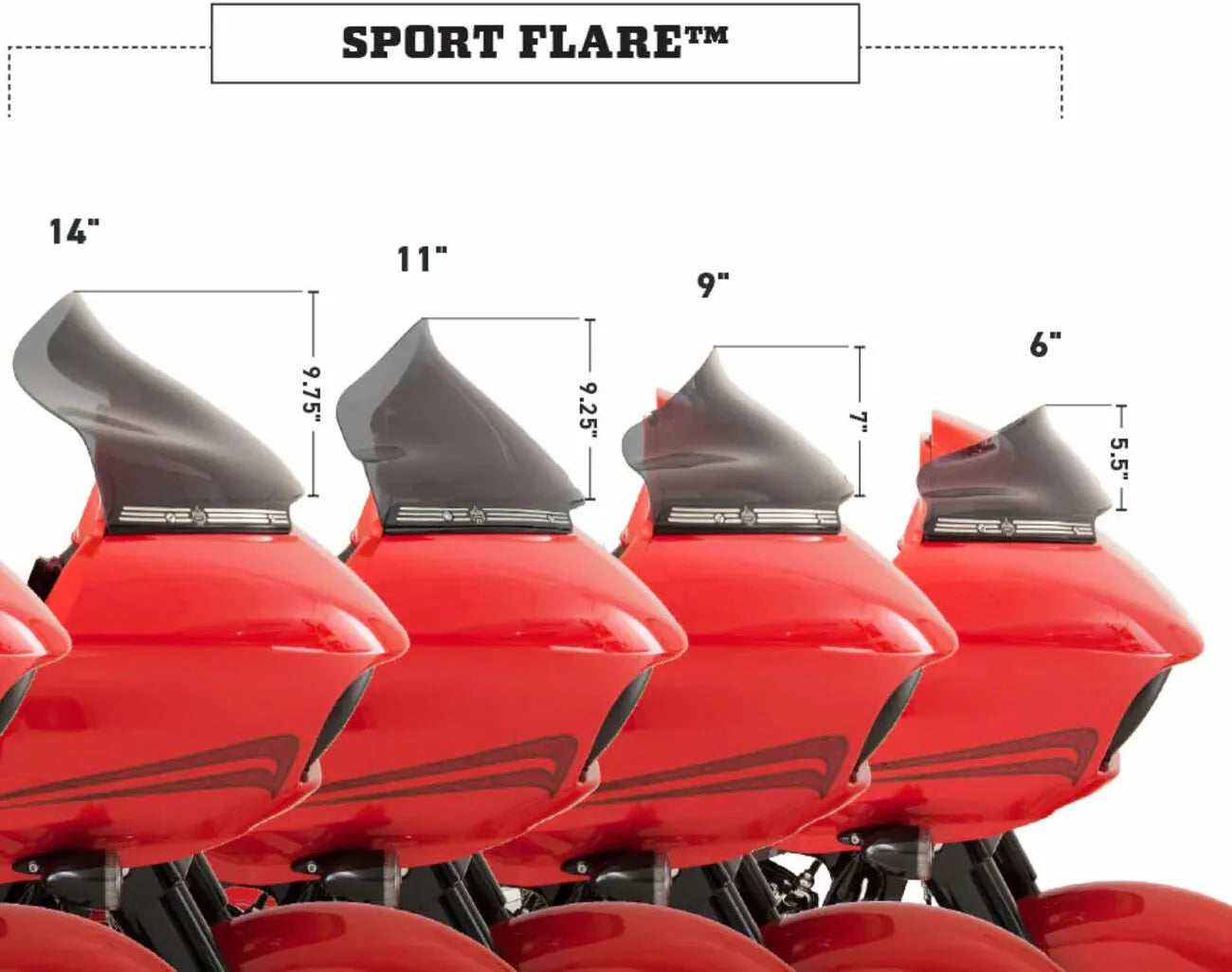 Klock Werks Sport Flare Windshield