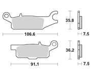 Moto-master Racing Sintered Brake Pads For Atv