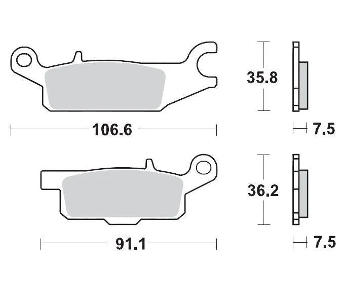 Moto-master Racing Sintered Brake Pads For Atv