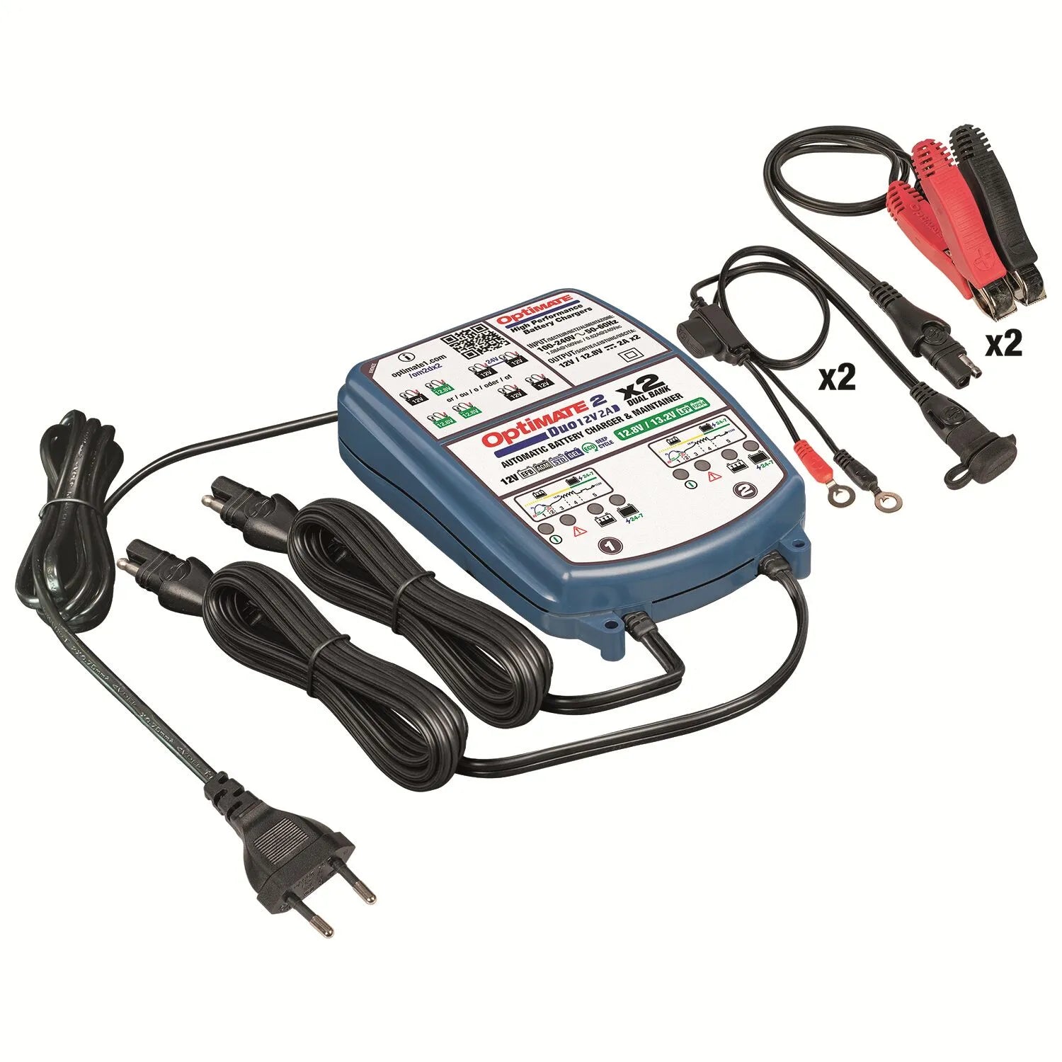 Tecmate Optimate 2 Duo: 12v 2a Battery Maintainer