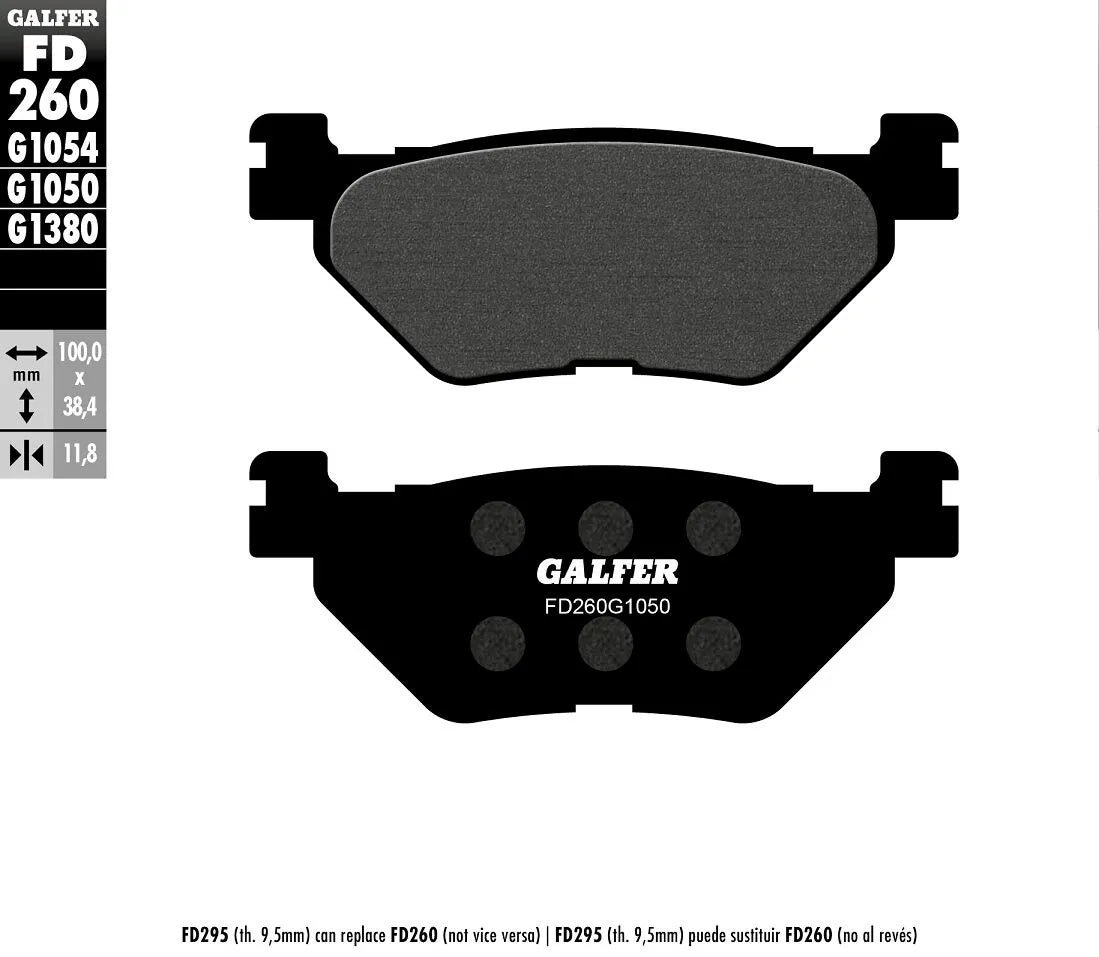 Galfer Semi-metallic Brake Pads - Oem Replacement