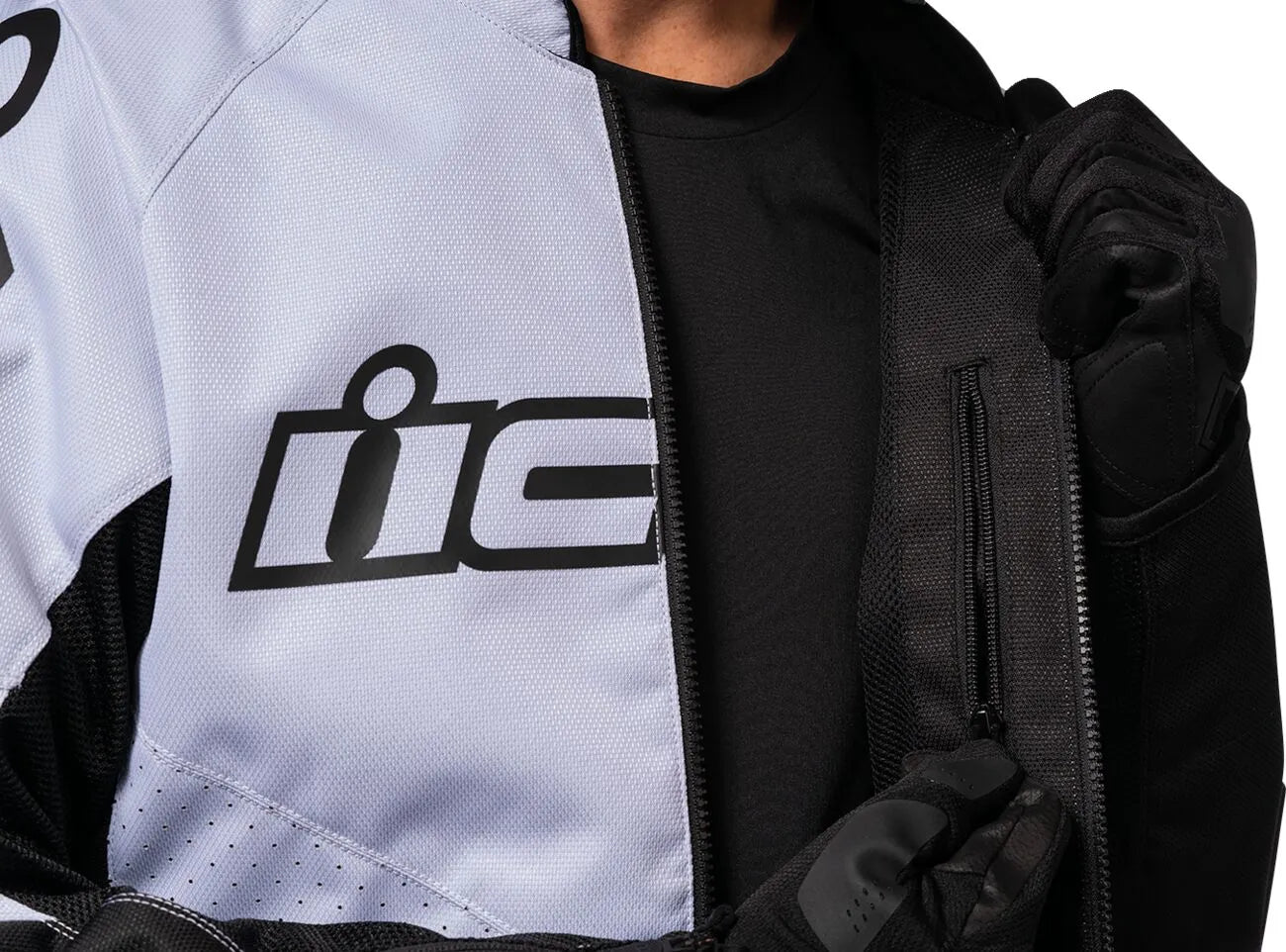 Icon Hooligan™ Jacket Foreet Sport Riding - Black/White