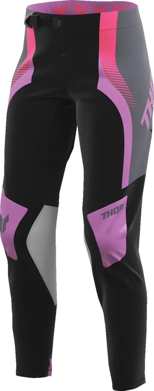 Thor Women's Sportmode Velocity Pants - Sort/Mørkegrå/Pink/Lilla