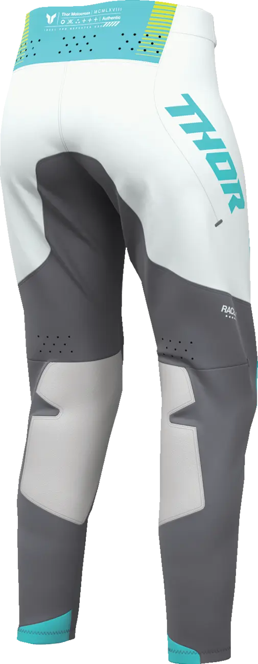 Thor Women's Sportmode Velocity Pants - Grå/Hvid/Fluorescerende gul/Aqua