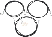La Choppers Black Braided Brake Line Kit With Abs