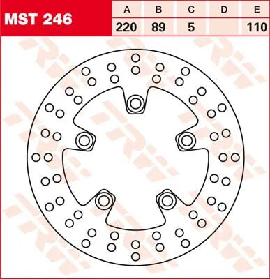 Trw Round Fixed Brake Rotor 220mm-250mm