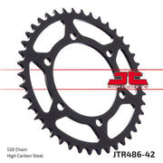 Rear Sprocket Induction Hardened Black Zinc Finish