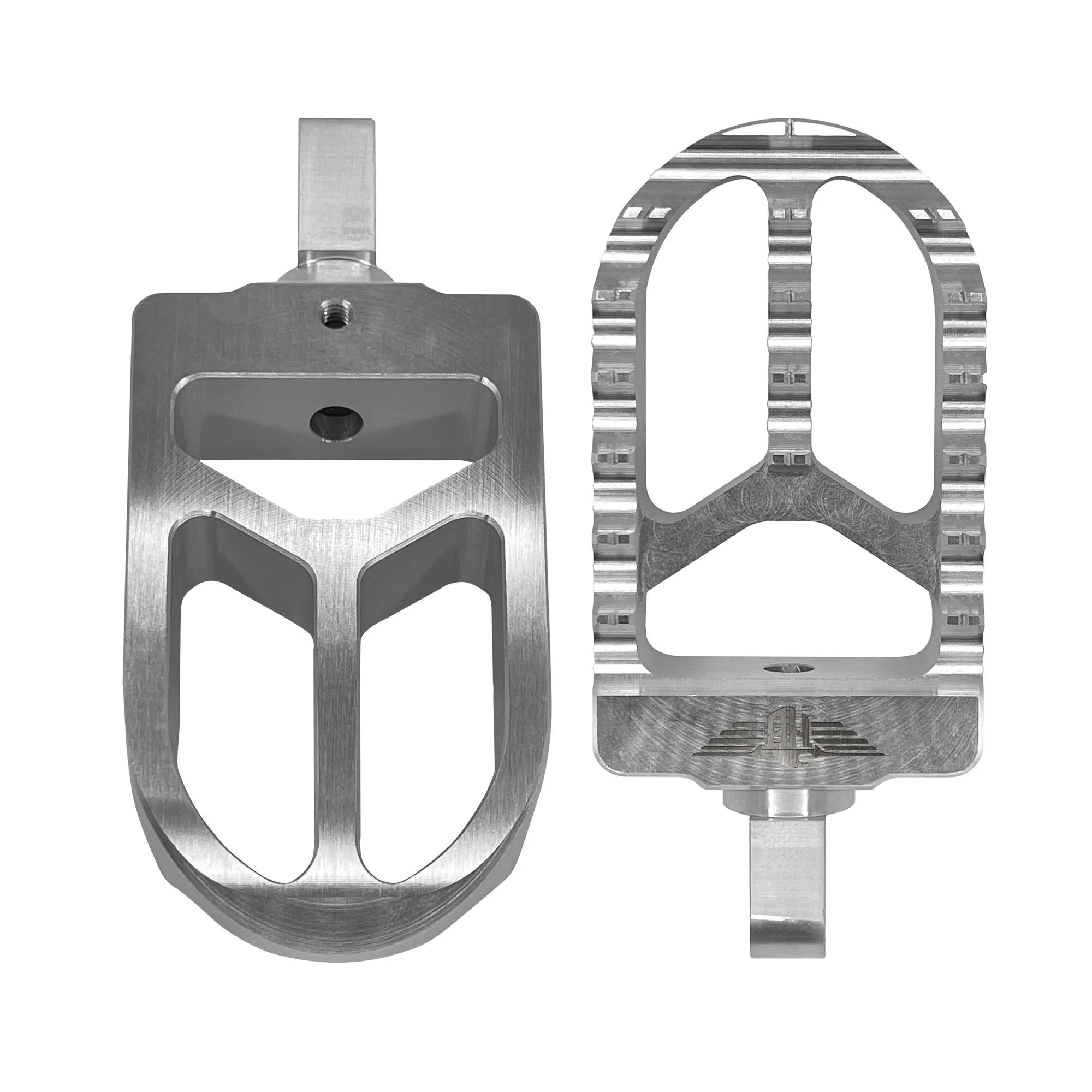 Heinz Bikes Foot Pegs For Harley - Silver Aluminum