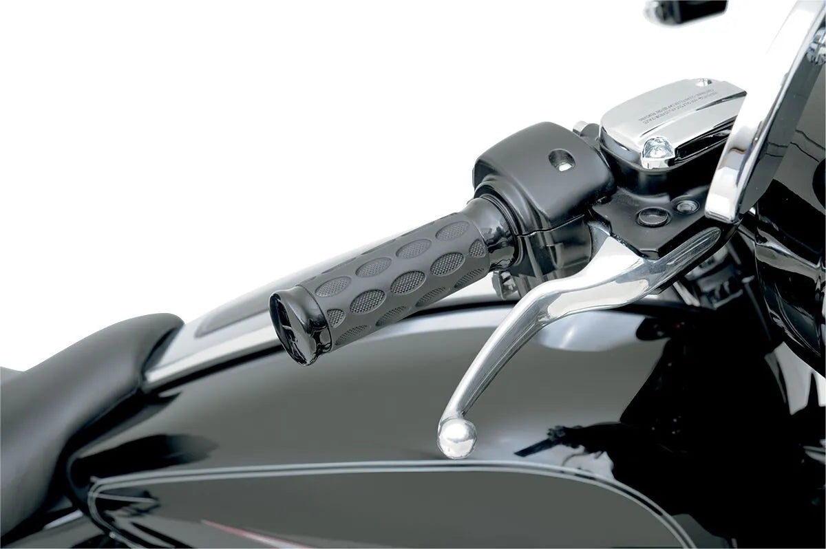 Drag Specialties Custom Rubber Grips - Black