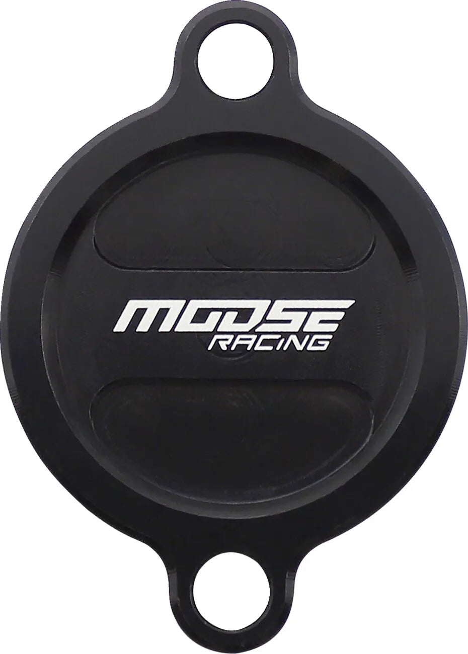 Moose Offroad Machined Oil Filter Cover - Black Anodized