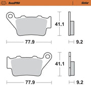 Moto-master Roadpro Sinter Brake Pad Rear