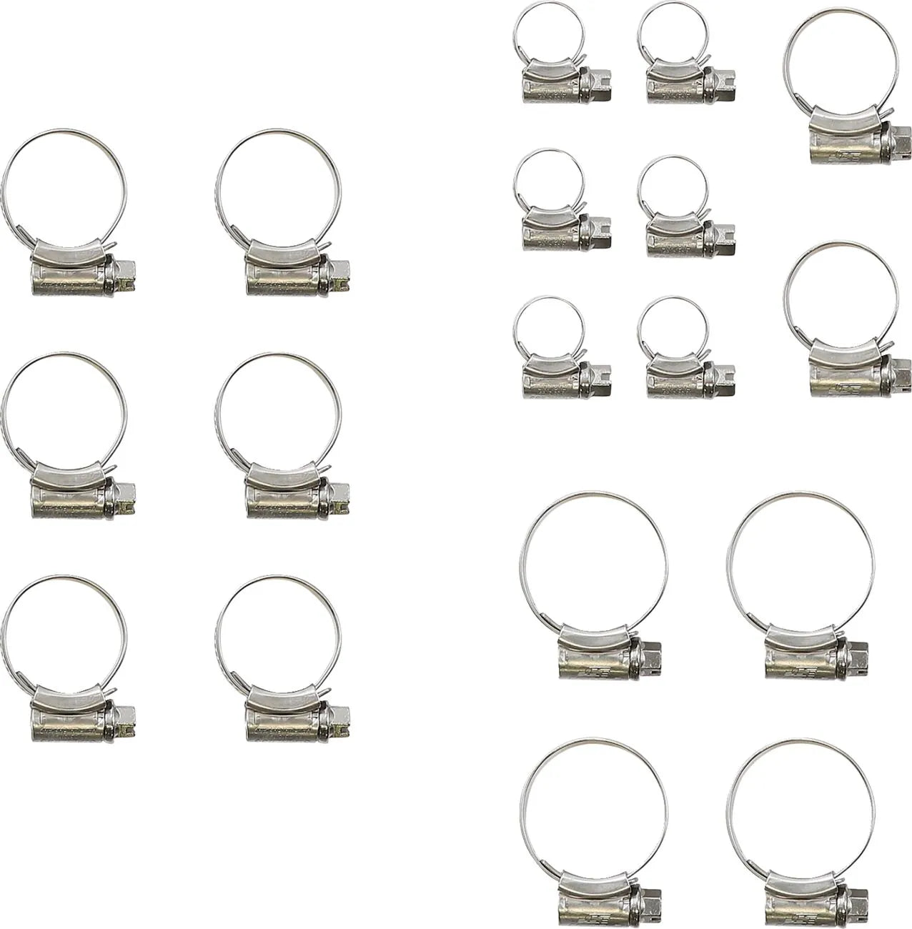 Samco Sport Radiator Hose Clamp Kit Silver Stainless Steel