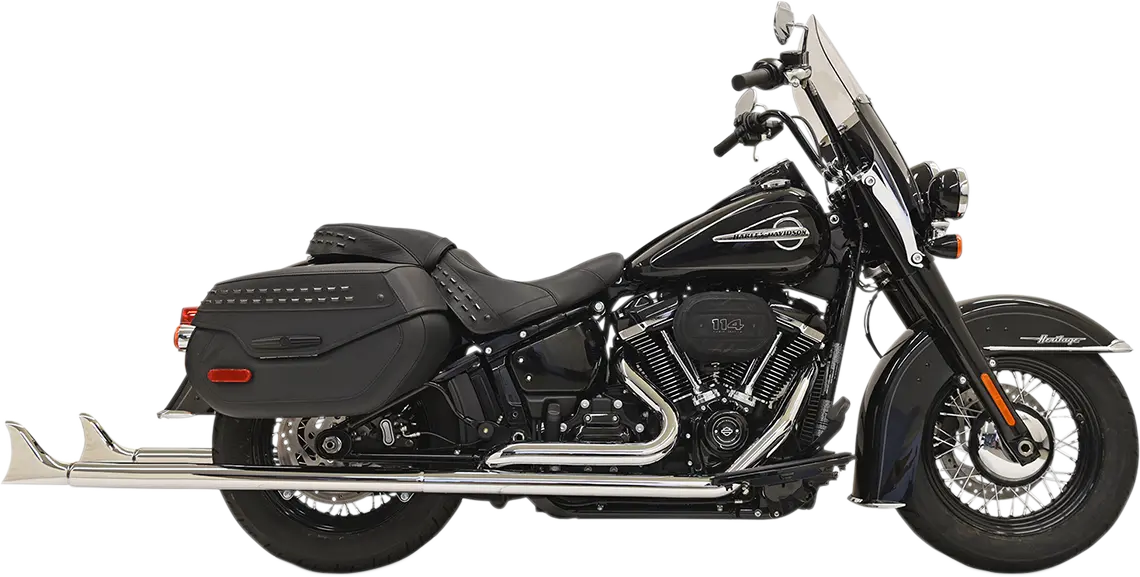 Bassani Xhaust Fishtail True Dual Exhaust System Chrome