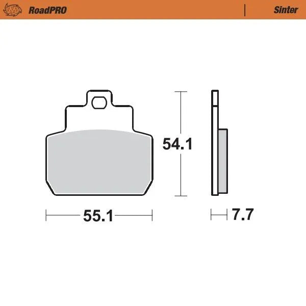Moto-master Roadpro Sinter Scooter Brake Pads