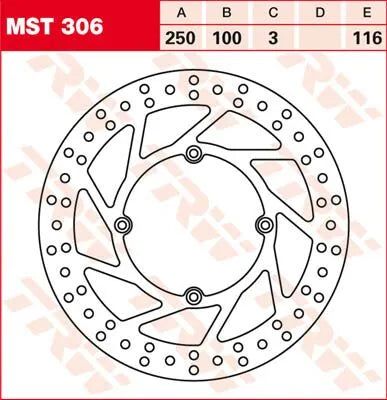 Trw Round Fixed Brake Rotor For Motorcycle