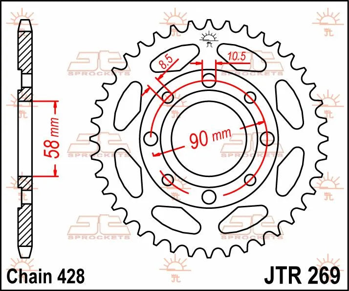 Jt Sprockets Steel Rear Sprocket 47t