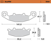 Moto-master Roadpro Sinter Brake Pad Rear