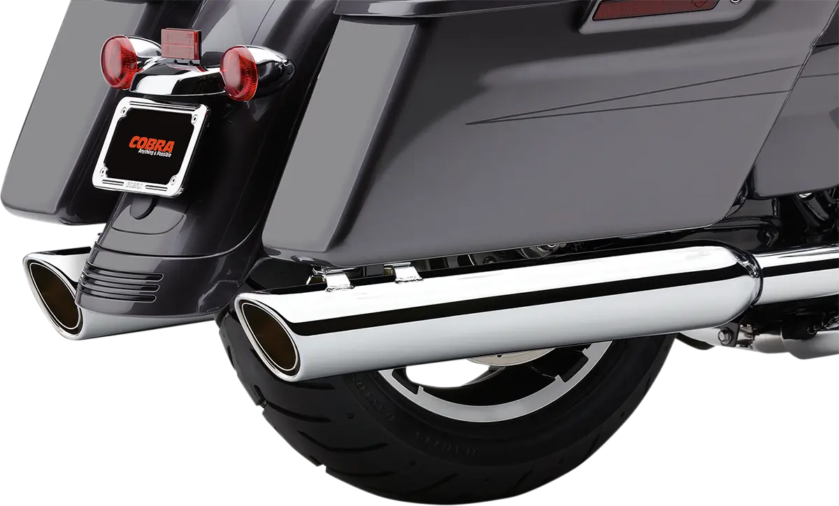 Cobra 909 Twins Slip-on Mufflers With Scalloped Tips