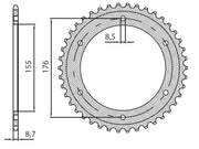 Sunstar Aluminum Rear Sprocket 530 Pitch