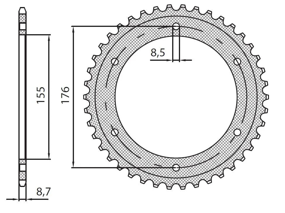 Sunstar Aluminum Rear Sprocket 530 Pitch