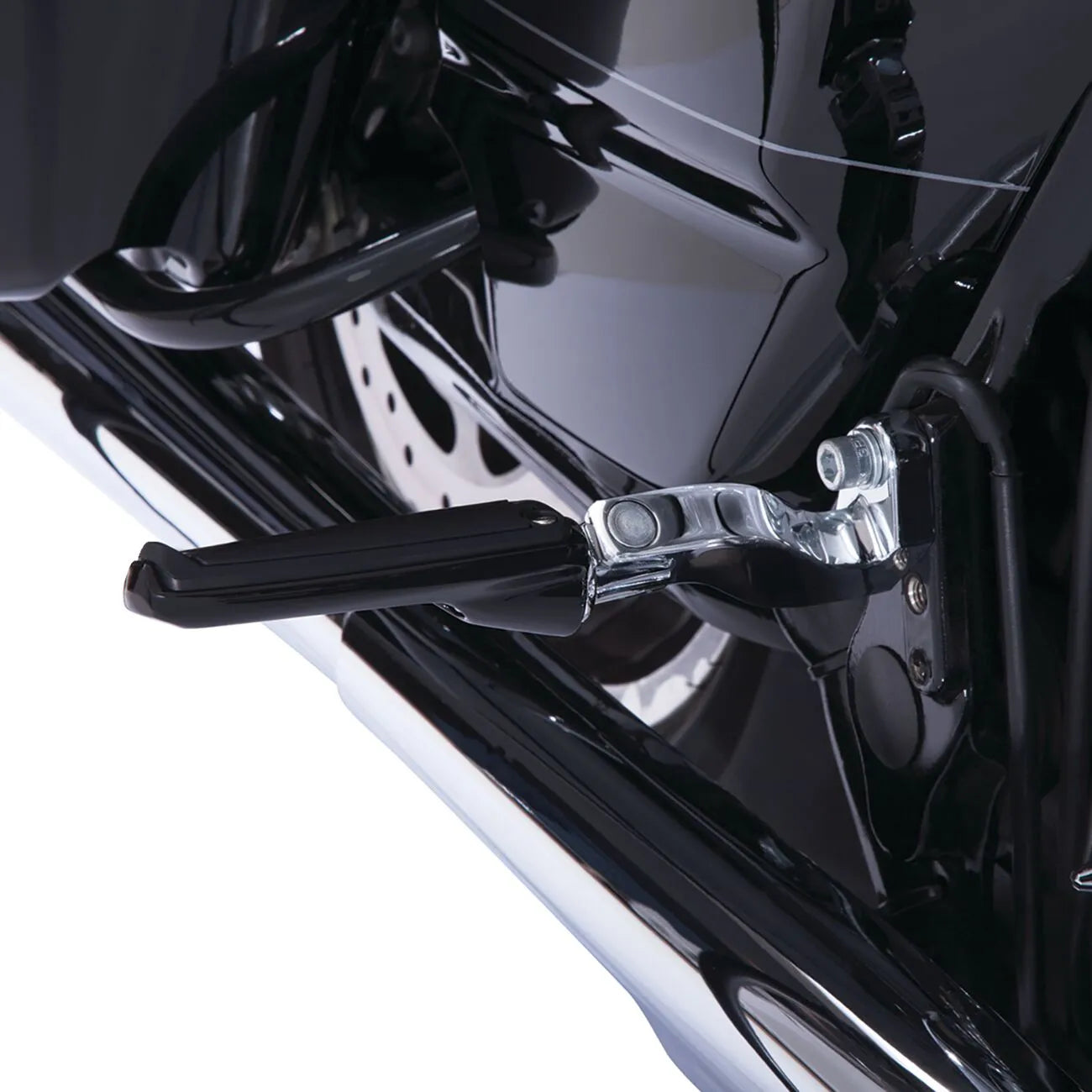Ciro Rail Foot Pegs - Chrome & Black