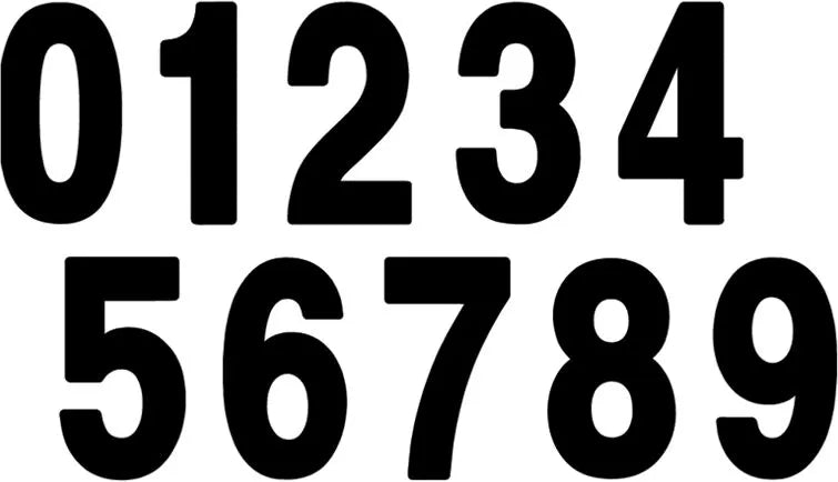 Factory Effex Pro Numbers Plate Graphic - 5" Black Vinyl