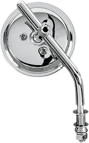 Drag Specialties Custom Mirror - Chrome, 3" Round
