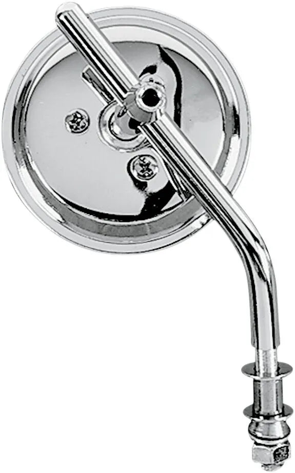 Drag Specialties Custom Mirror - Chrome, 3" Round
