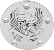 Drag Specialties Live To Ride Points Cover - Black/chrome