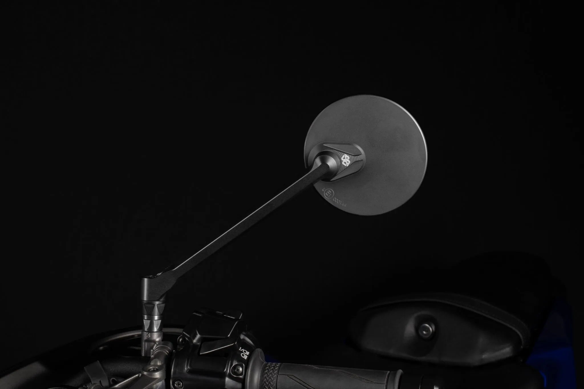 Gilles Tooling Moon Mirror M8 Handlebar End Black