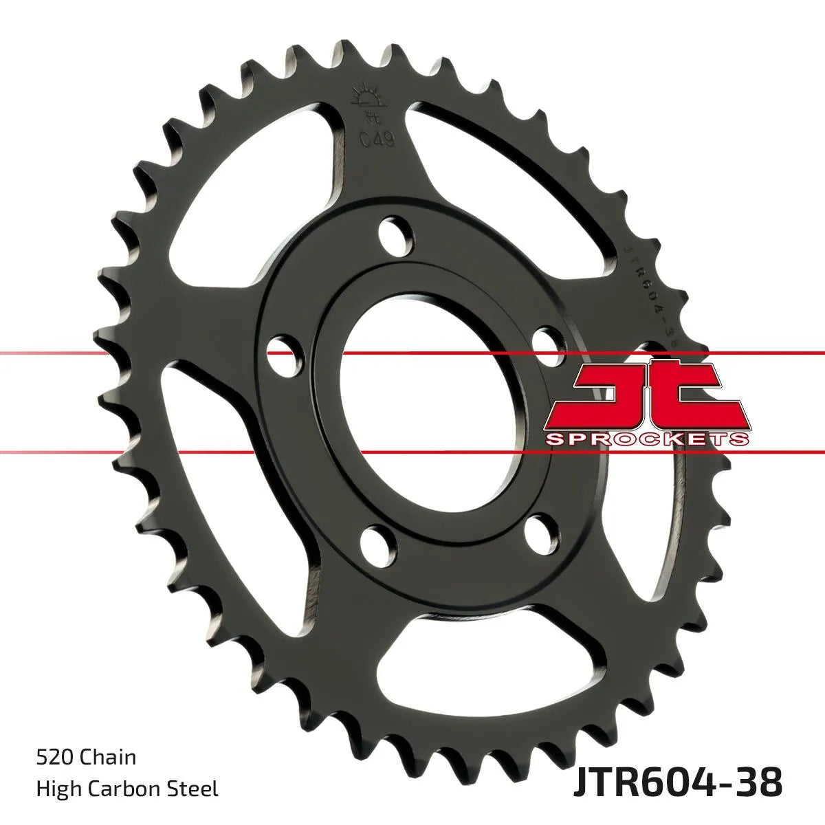 Jt Sprockets Steel Rear Sprocket - 520, 38t