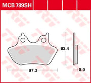 Trw Sh Series Sintered Metal Rear Brake Pads