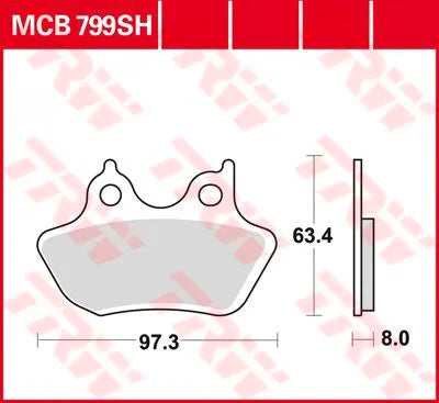 Trw Sh Series Sintered Metal Rear Brake Pads