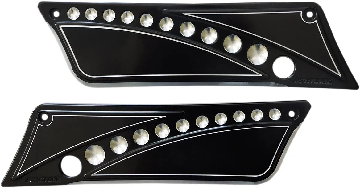 Accutronix Drilled Saddlebag Latch Covers - Black