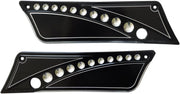 Accutronix Drilled Saddlebag Latch Covers - Black