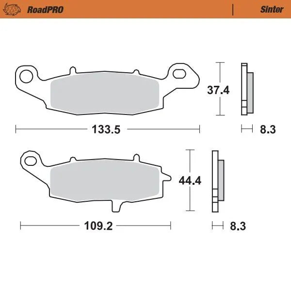 Moto-master Roadpro Sinter Brake Pad Front