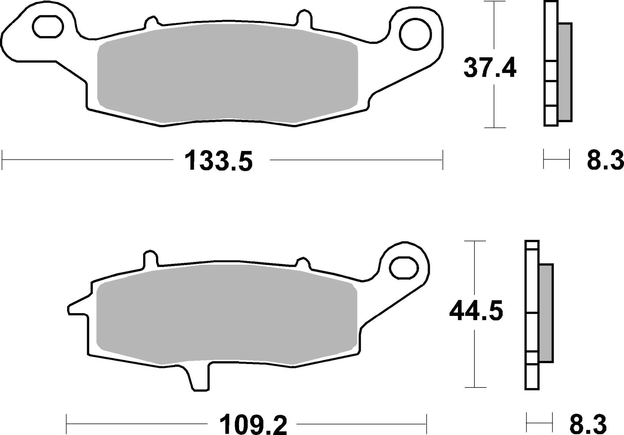 Sbs Hf Street Ceramic Brake Pads For Street & Cruising Use